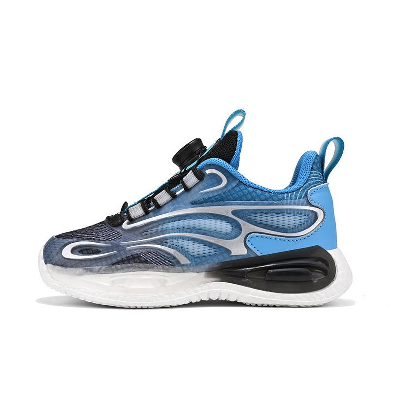 

Children s casual sports shoes blue ball shoes mesh button luminous dad shoes rotating student boys running shoes breathable 39