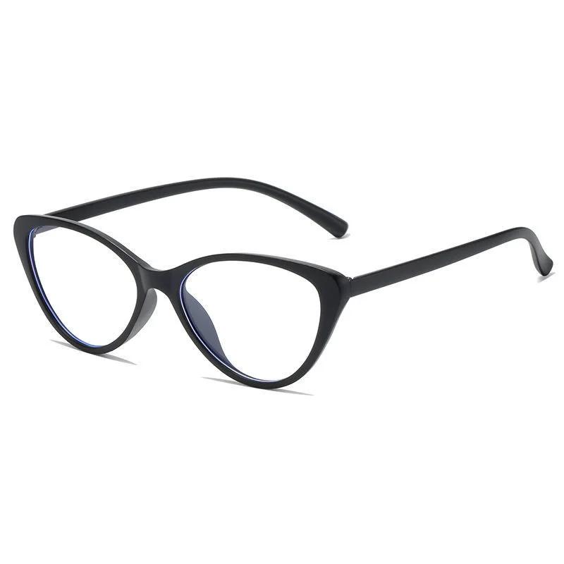 Y2K Cat Eye Triangle Frame Anti-Blue Light Glasses Classic Men Women Reading Eyewear Retro Triangle Frame Transparent Eyeglasses