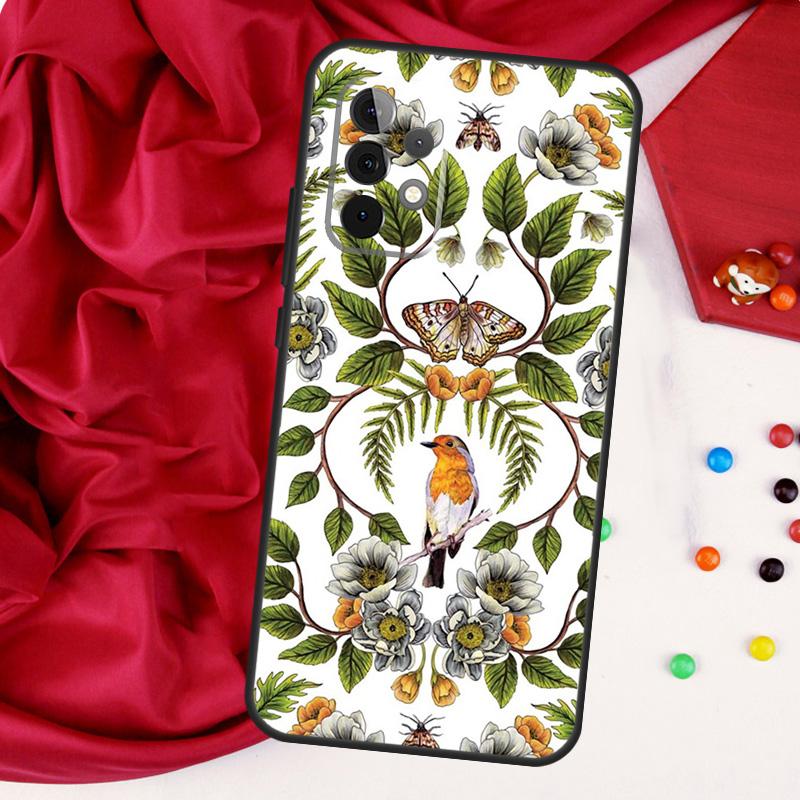 Garden Birds For Samsung Galaxy A15 A55 A53 A33 A35 A22 A32 A52 A54 A34 A14 A56 A36 A26 A16 A05 A06 Case