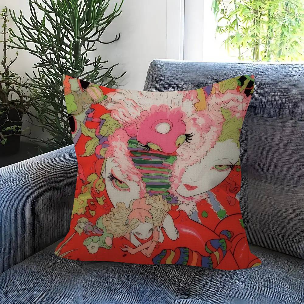 Painting Y-Yoshitaka Amano Art Cushion Cover 30X50 Polyester Sofa Cushions Decorative Throw Pillows Home Decoration Pillowcover