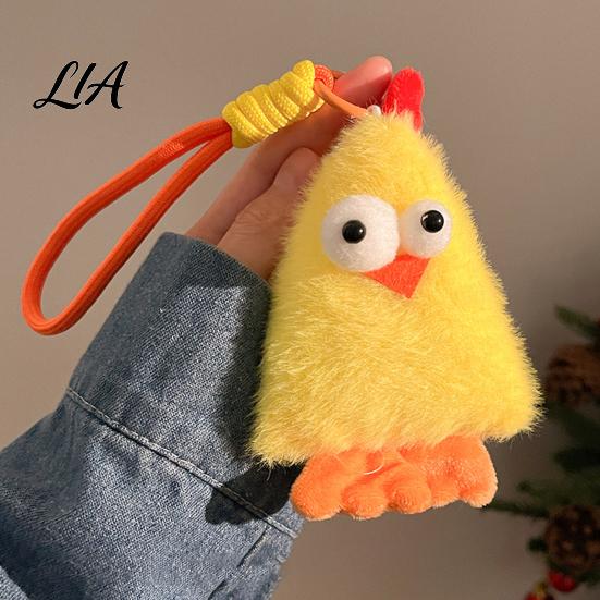Flauschiges Cartoon-Hängeornament Niedlicher Tier-Plüsch-Schlüsselanhänger mit großen Augen, Dreieckiges Monster-Anhänger für Plüsch-Schlüsselanhänger Kinderrucksack, Weicher Taschenanhänger,