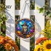 Halloween Party Decor Acrylic Puzzle Suncatcher, 7.87 Inch Sun Catcher Window Suncatcher Hanging Ornament, Ideal for Gifting and Home