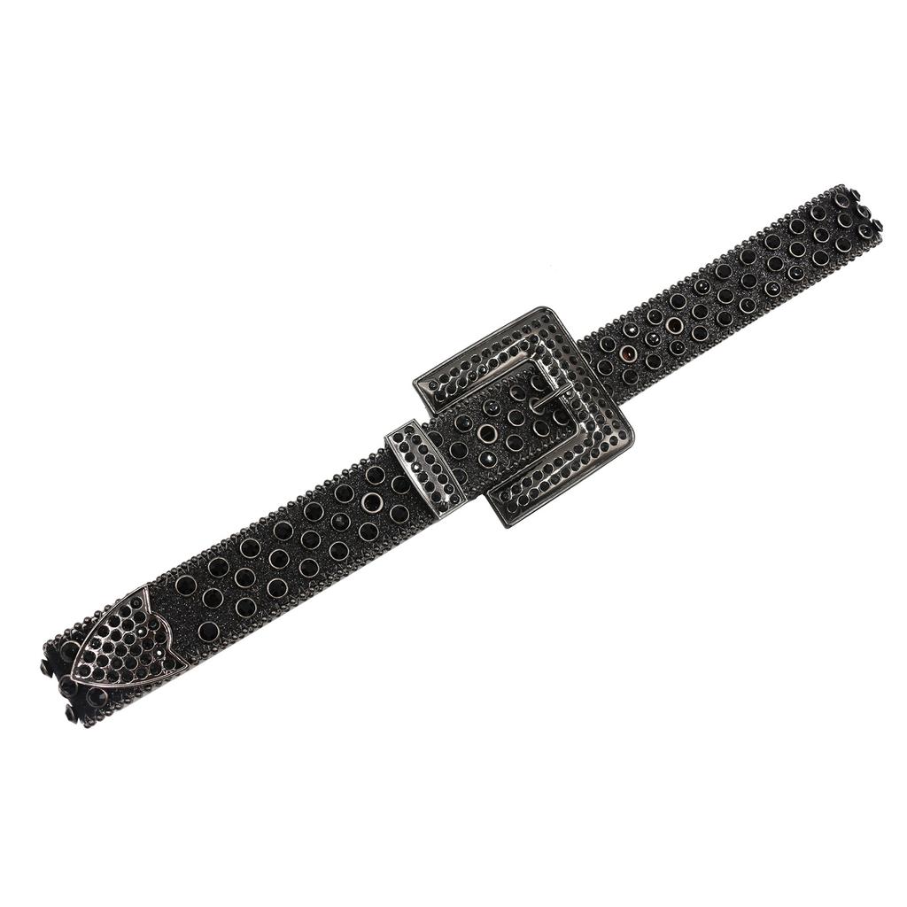 Rhinestone Belt for Women Ins Style Wide Belt Decoration European and American Fashion Personality Sequin Jeans Belt Versatile Design Sense