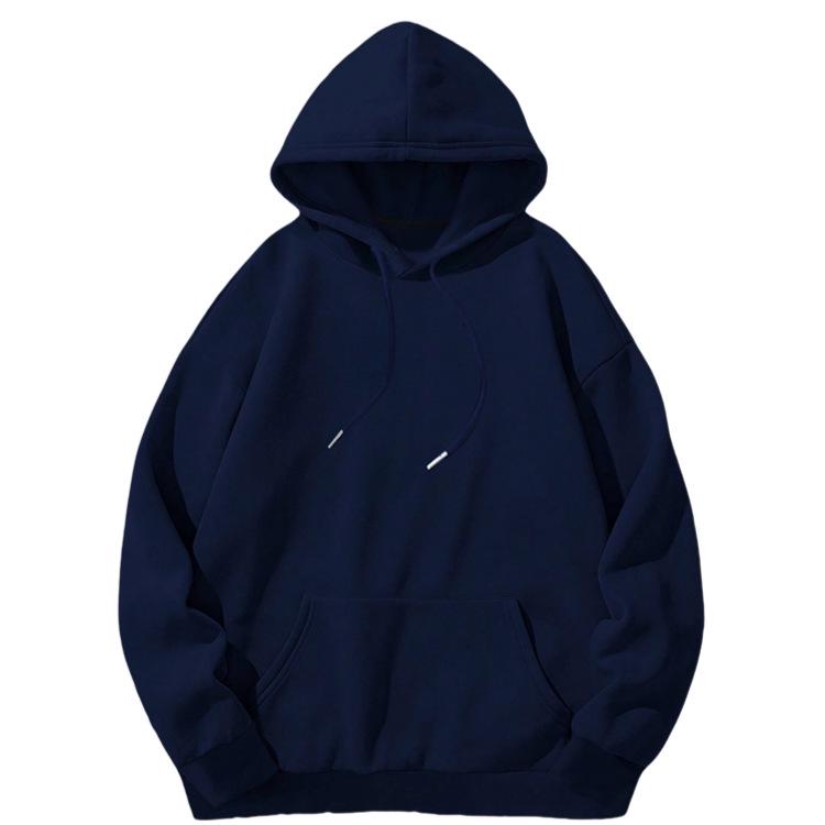 Men s Plus-Size American-Style Hoodie with Fleece-Lined Hood - Trendy, High-End Feel XS