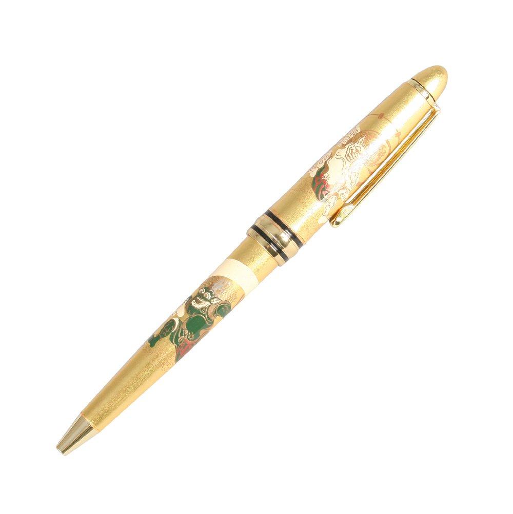 Maeju Lacquerware Lacquer Ballpoint Pen, Wind God and Thunder God (G) 6L-203