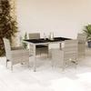 VidaXL Garden Dining Set with Cushions 5 Pcs Rattan and Glass 3278575