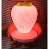 Veilleuse mignonne en forme de fraise pour enfants, rechargeable, lampe de nuit, alimentation de bébé, petite lampe de table, en silicone, à mémoire de forme, compressible