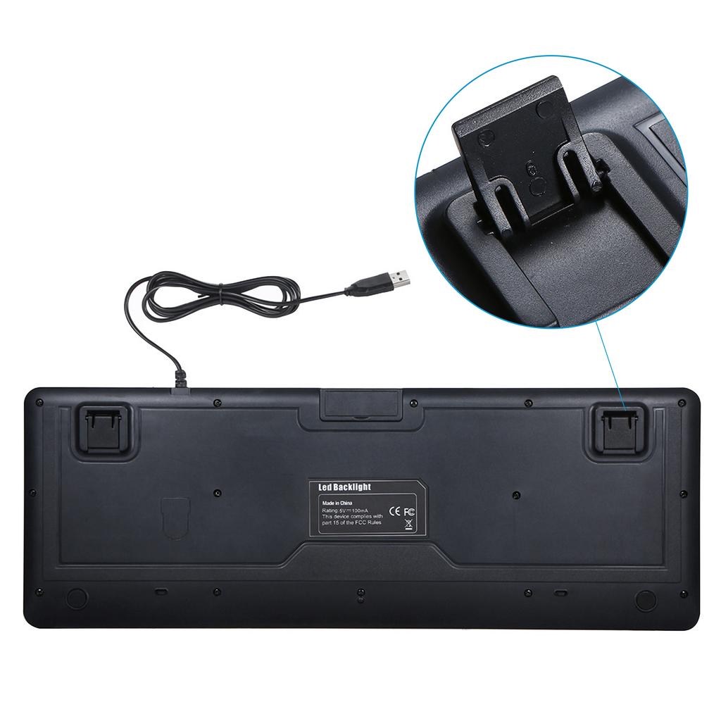 USB Interface Large Print Backlit Wired Keyboard
