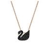 Faux Crystal Stone, Rose Gold Tone Plated Necklaces Womens Black