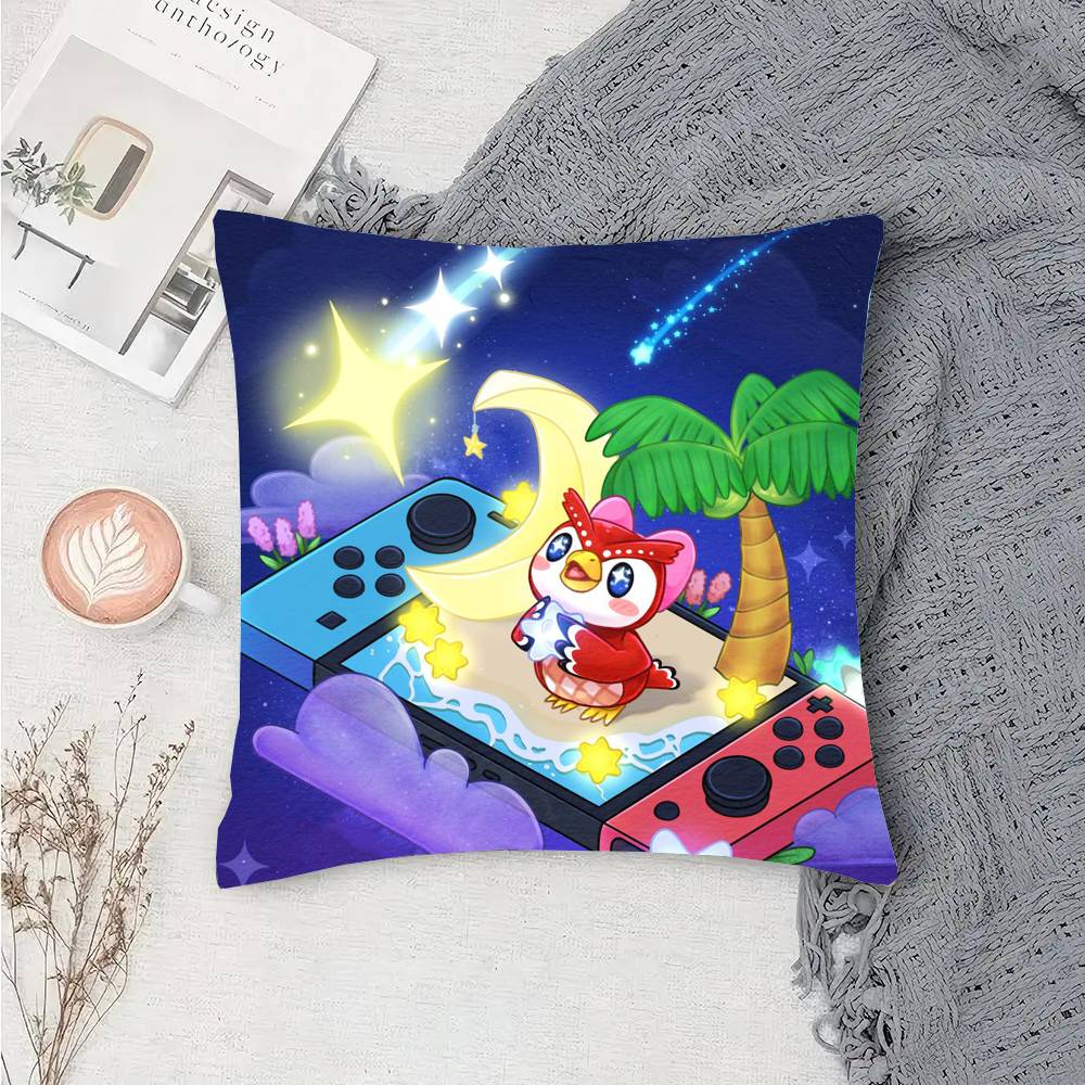 

Cartoon Animal Crossing Pillow Case Sofa Cushion Cover Room Home Decoration 12x12Inch