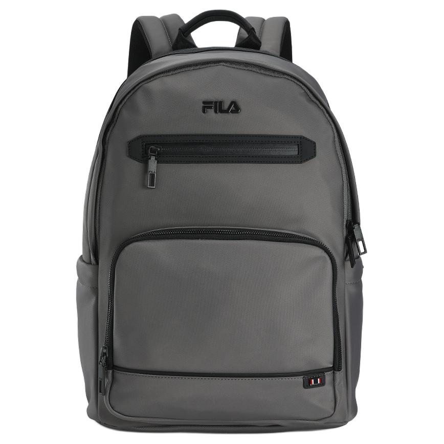 FILA Logo Fashion Casual Backpack Fabric Backpack Men Backpacks Lead-Gray F13M523102FDY Lead Gray