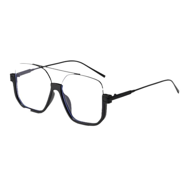 Sunglasses with Double Layered Eyeglass Frames Large Frame UV Resistant Glasses Suitable Women Metal Eyeglass Frame More Sturdy