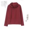 Trendy Hooded Sweatshirt for Middle-Aged Women - Spring/Autumn Patchwork Loose Fit, Plus Size, Long-Sleeve Top