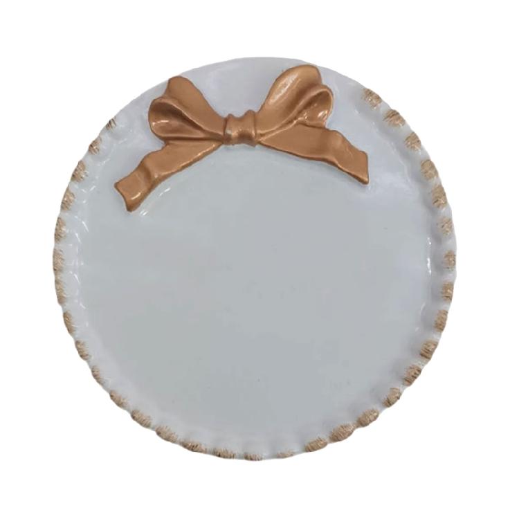 

Multifunctional Resin Round Tray Serving As Candle Holder And Organizers For Retro Style Enhancement In Various Setting белый