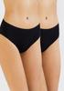 Cotton Women's Panties (2pack) Classic High-waisted Black 3146 Cotton Kleo