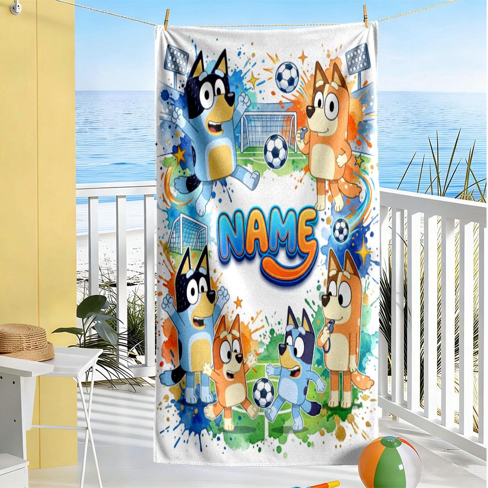Colorful Animal Friends Customize Text Beach Towel Soft Durable Quick-Dry Portable for SwimmingBeachCamping Travel Beach AccessoriesGym