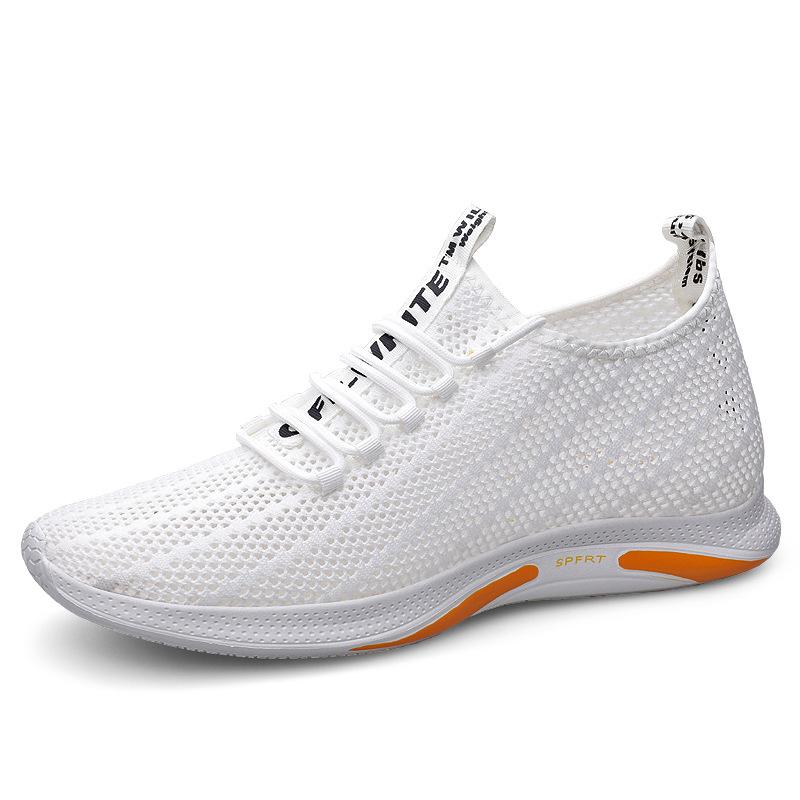 Man Mesh Shoes Increasing Shoes Invisible Inner Height-increasing Shoes Soft-soled Running Shoes Sports Breathable Casual Shoes