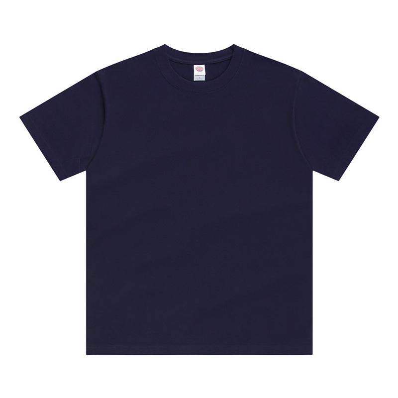 250g Pure Cotton Heavyweight Short-Sleeve Solid Color Loose T-Shirt - Niche Japanese-Style Trend