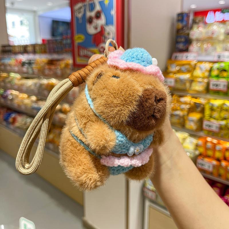 Knitted Clothing Capybara Doll Bag Plush Pendant Penguin Kapibara Boutique Keychain
