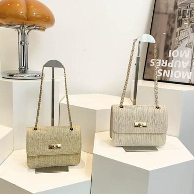 Casual Simple Small Square Bag for Women Fashion Braided Handbag for Summer New Simple and Fashionable One-shoulder Crossbody Bag
