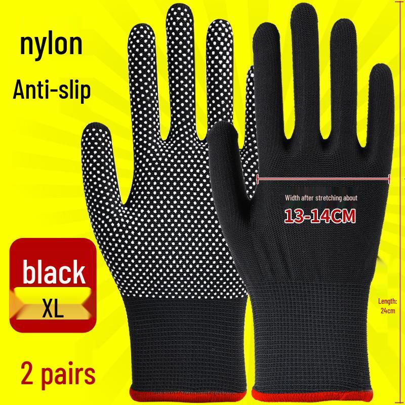Breathable Non-Slip Nylon Summer Work Gloves - Unisex, Wear-Resistant, Sunscreen