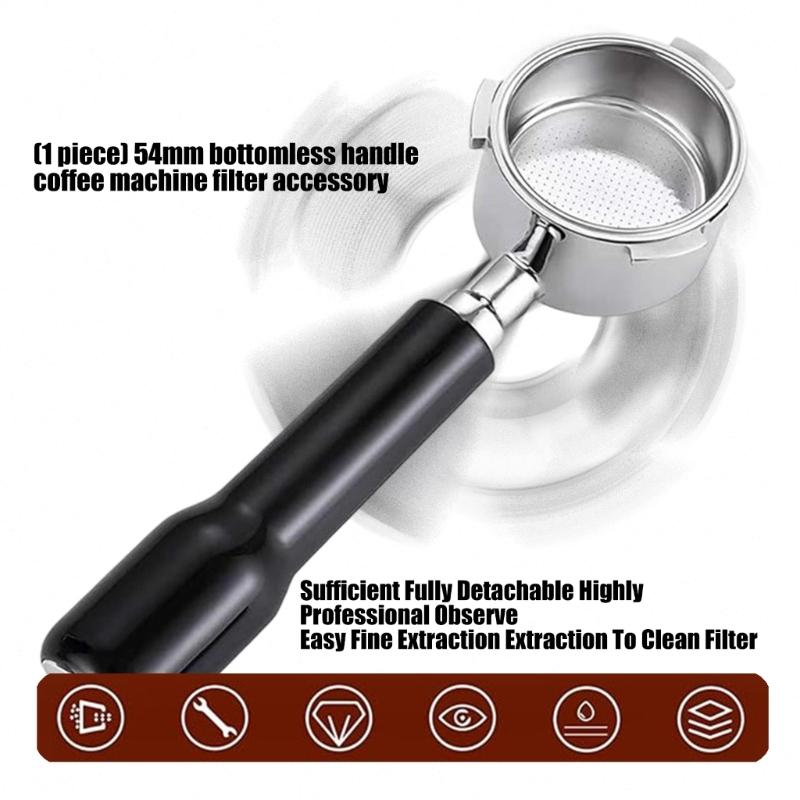 54mm Coffee Portafilter For BES870/BES876/BES878/BES881 Stainless Steel Bottomless Portafilter With Plastic Handle