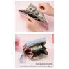 Women's Short Wallet with Three Fold Zipper and Small Wallet, Simple and Fashionable with Old Pattern Card Bag