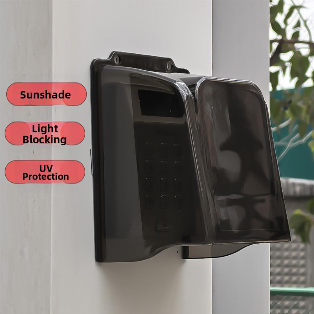 1pc Plastic Doorbell Rain Cover Anti-Glare Door Bell Cover For Access Control Keypad Fingerprint Scanners Time Attendance System