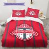 Toronto Football Club Pattern Bedding Quilt Set  Home Decoration  Gift (1 * duvet cover + 2 * pillowcase  without core)