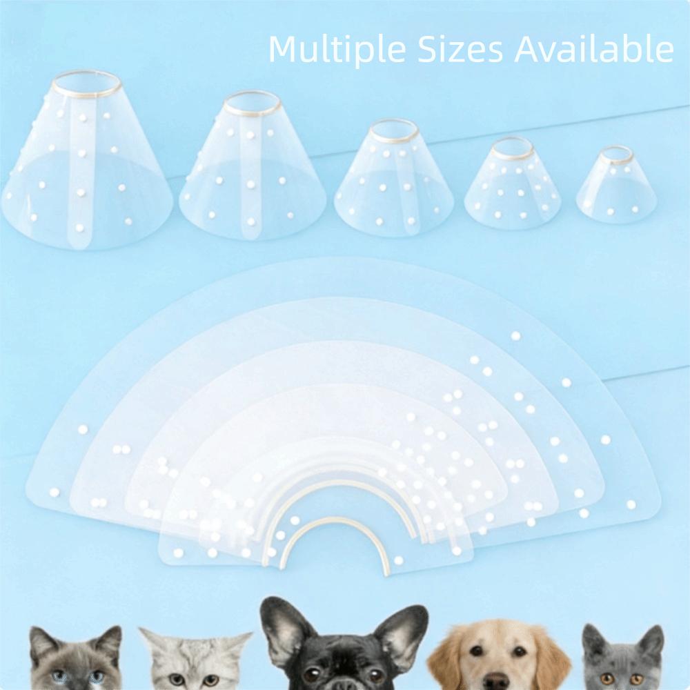Plastic Pet Protective Collar Transparent Elizabethan Collar Cat Recovery Collar Wound Protection