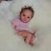 Cute 18 Inch Reborn Toddler Dolls Felicia Soft Cloth Body Sweet Newborn Babies Doll Real Life Handmade Rooted Hair Baby Dolls for Kids Toy Collector