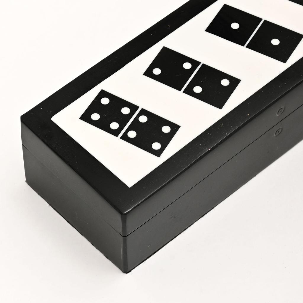 Black Resin Mdf Domino Box | Mdf Storage Case