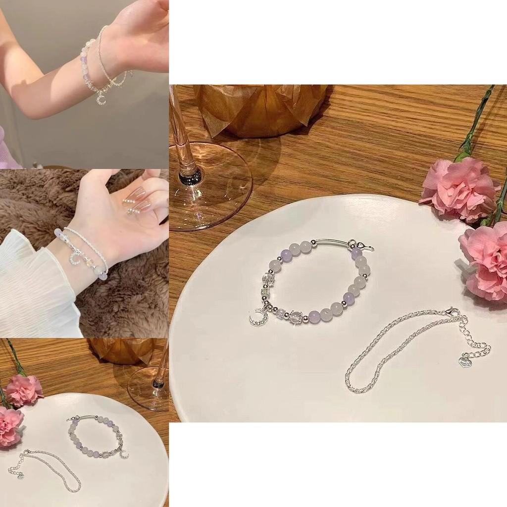 Elegant Moon Bead Bracelets Set For Women Stylish And Trendy Ins-style Jewelry