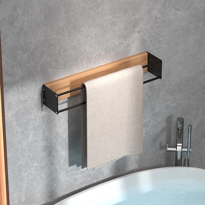 Bathroom wall mounted towel rack, bathroom decorative towel rack, towel hanging rack, roll towel storage, no drilling required