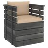 VidaXL Garden Armchair with Cushions Pine Wood