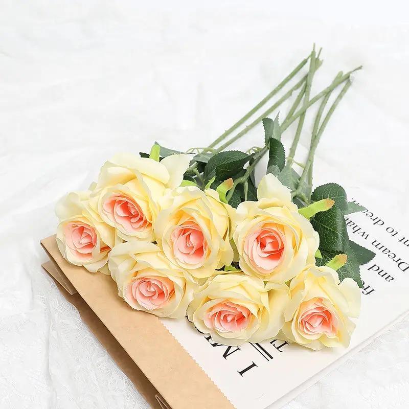 3/5Pcs Artificial Rose Flowers Bouquet For Home Room Decor Bridal Wedding Bouquet Centerpieces Flower Garden Floral Arrangement