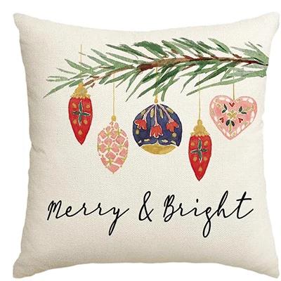 Merry Christmas Nutcracker Pink Throw Pillow Cover, 45X45Cm Winter Holiday Party Cushion Cover Sofa Linen Square