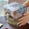 Boîtes de Rangement en Plastique Empilables avec Couvercles Organisateur Transparent à Rabat Anti-Poussière pour Salon Table Basse Rangement de Collations
