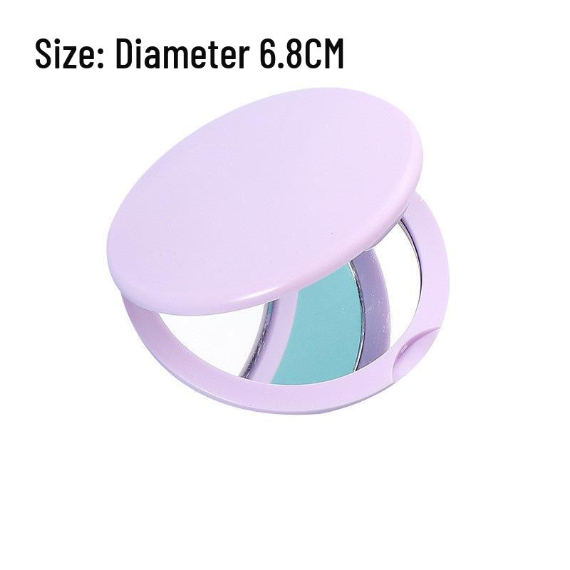 Compact Flip-Cover Double-Sided Makeup Mirror: Foldable, Portable & Vintage-Style Mini Vanity Mirror