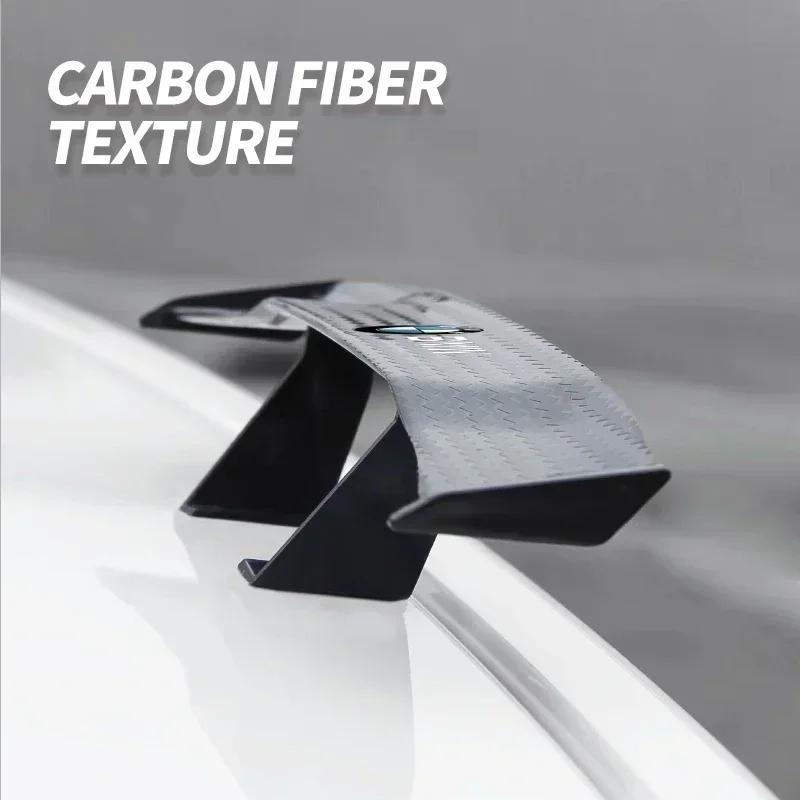 For BMW 1pcs Carbon Fiber Car Mini Racing Rear Small Wing Spoiler For BMW X3 X5 M5 M3 E46 E90 E60 F10 E39 F30 E36 G30 E87 E70 E9