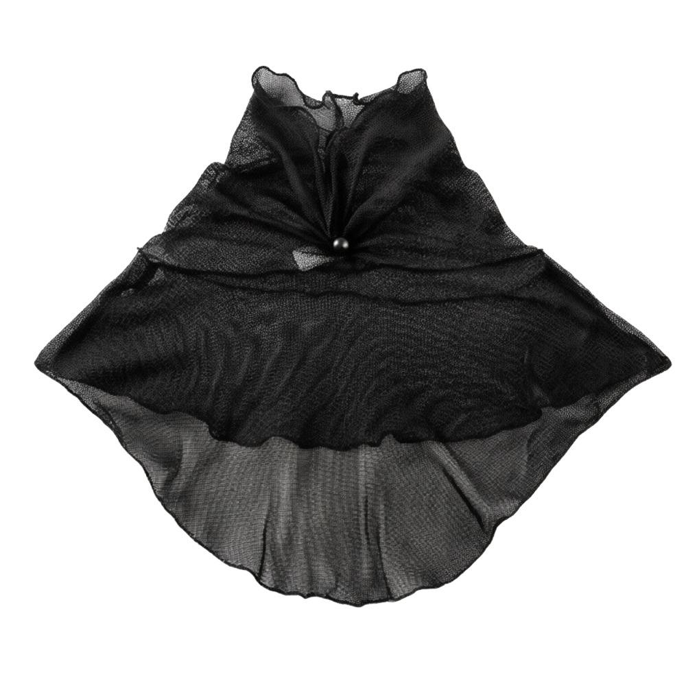 New Mesh Silk Mesh Scarf Windproof Breathable Neck Protector Lightweight Fake Collar Scarf Women чёрный