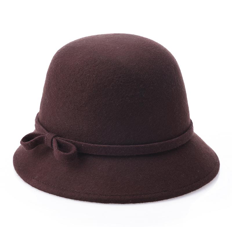 Felt Hat, Women's Winter and Autumn Woolen Hat, Outdoor Pure Wool Basin Hat, and a Female Hat.