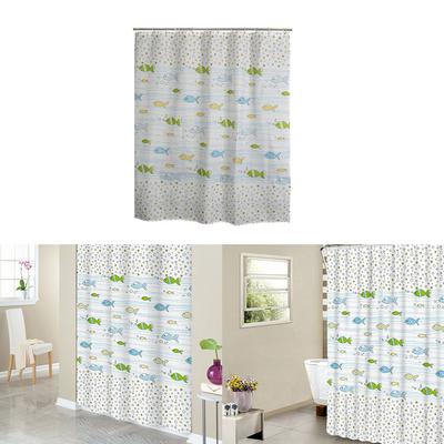 200x200CM Bathroom Curtain Fabric Shower Curtain Extra Wide & Long Waterproof PEVA With Hooks Bathroom Accessories