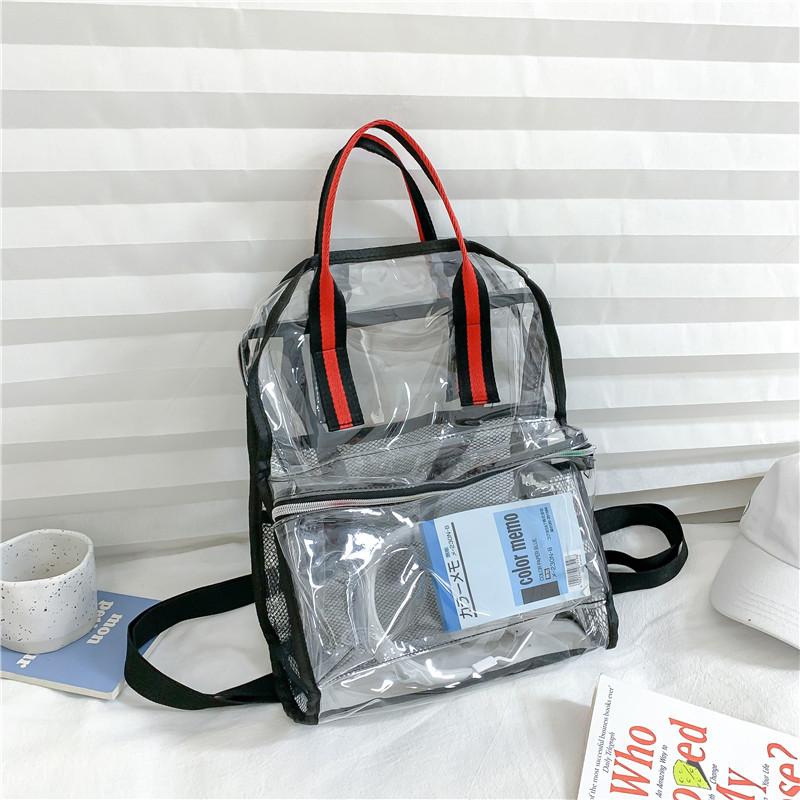 PVC transparent backpack PVC backpack PVC schoolbag Summer waterproof PVC beach bag