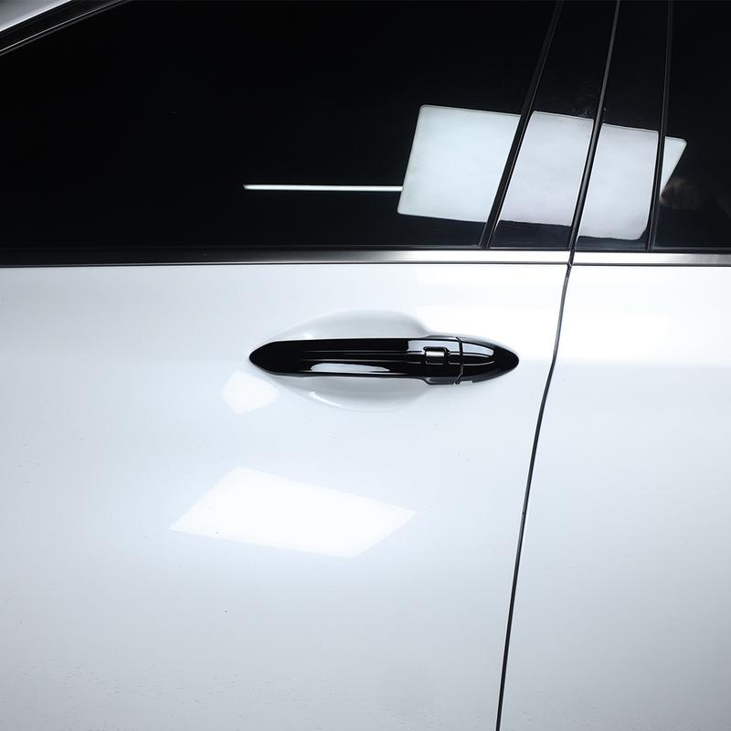 Car Fibre Gloss Black Design Exterior Door Handle Trim for Genesis G80 DH 2015-2020 Left-Hand Drive Auto E Exterior Accessories