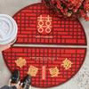 Household Entrance, Entrance And Exit, Safe Foot Mats, Festive New Chinese-Style Semicircular Non-Slip Water-Absorbing And Easy-To-Dry Carpet Can Be
