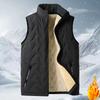 Lamb Fleece Vest Men's Autumn and Winter Plus Velvet Thick Jacket To Keep Warm Youth Black Loose Waistcoat Outer Wear Clothes