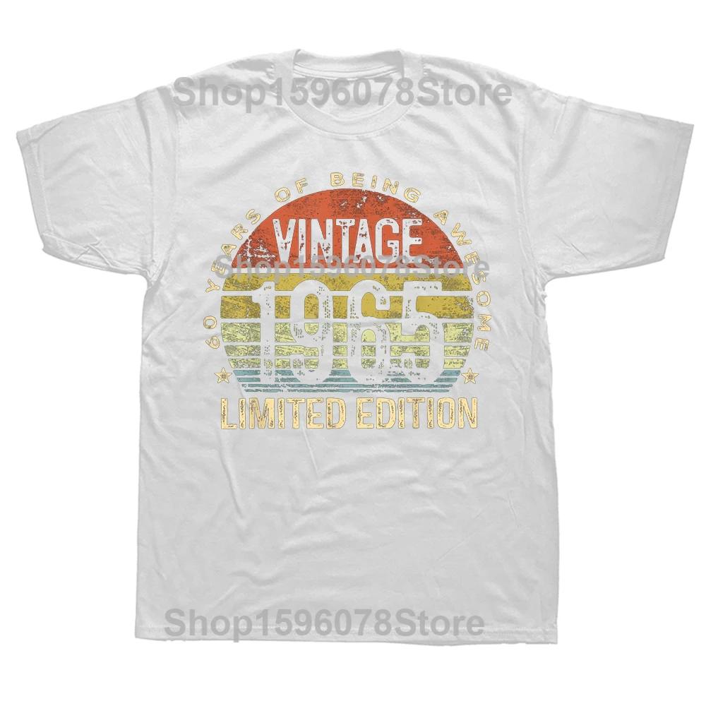Funny Vintage 1965 Limited Edition 61 Year Old Gifts 61th T Shirts Cotton Birthday Gifts Fashion Casual Loose Oversized T Shirt