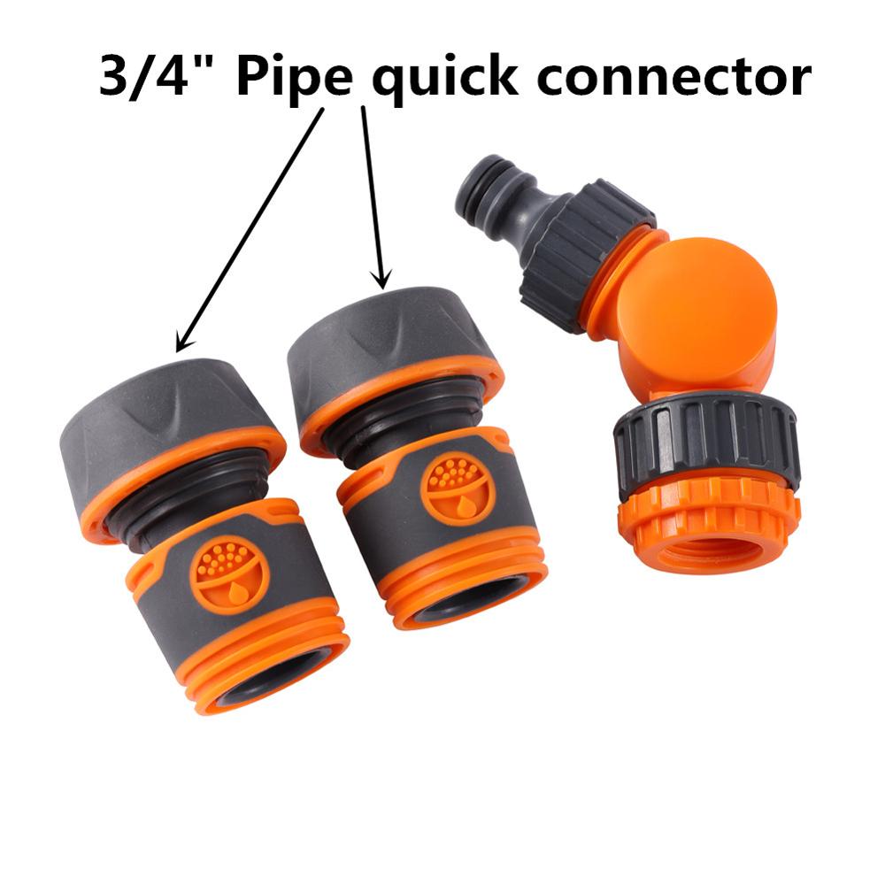 1/2" 3/4" Pipe Quick Connector 180° Rotatable Fast Release Elbow Joint Garden Agriculture Greenhouse Irrigation Car Wash Fitting