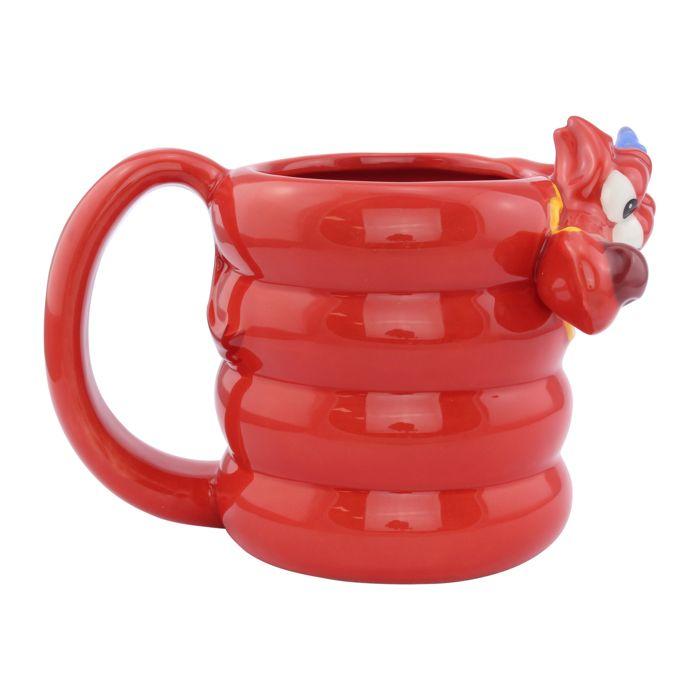 Tasse 3d - paladone - mushu - surdimensionnée - asymétrique - collection disney